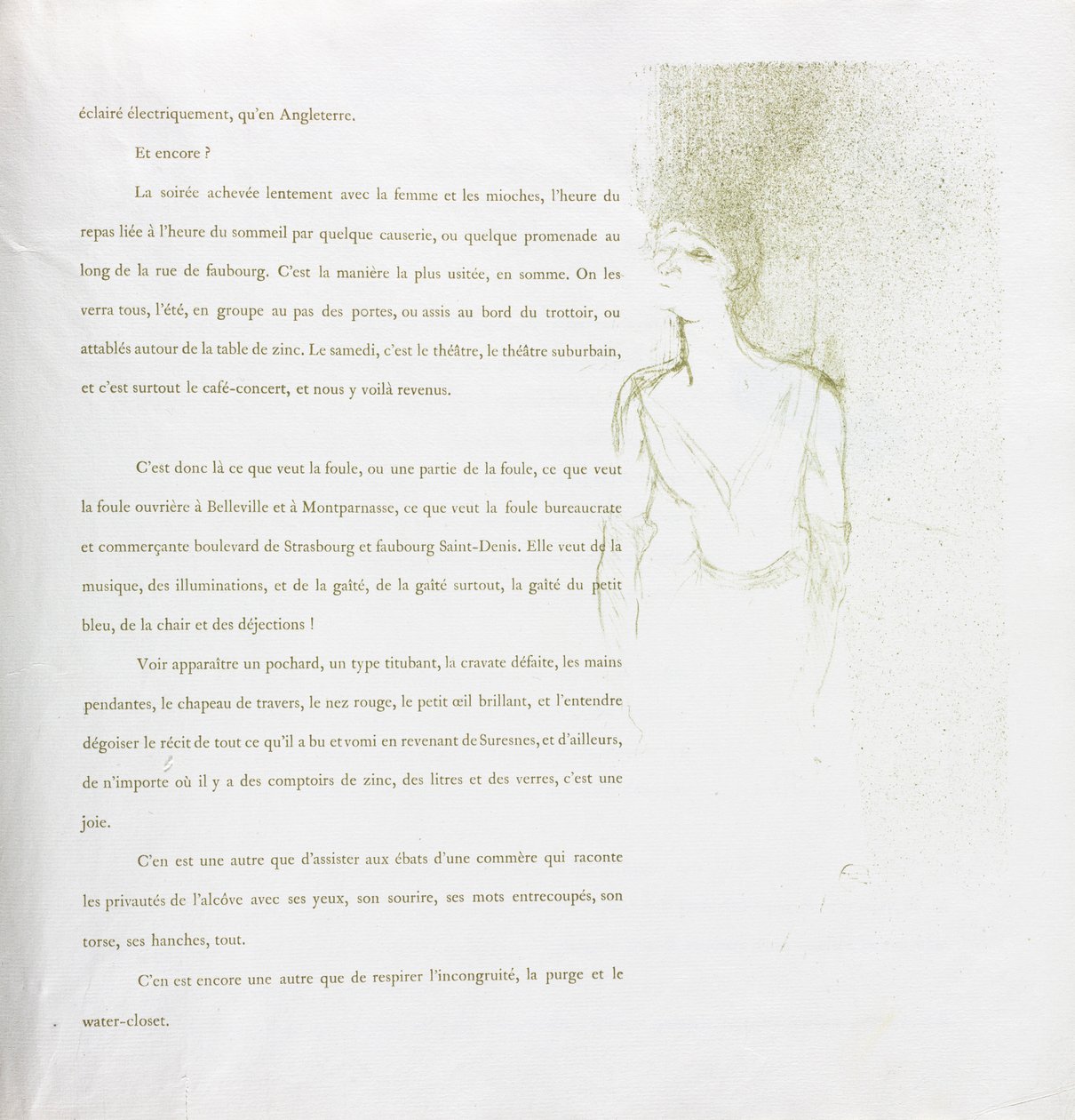 Yvette Guilbert-fransk serie: nr. 9, 1894. af Henri de Toulouse Lautrec