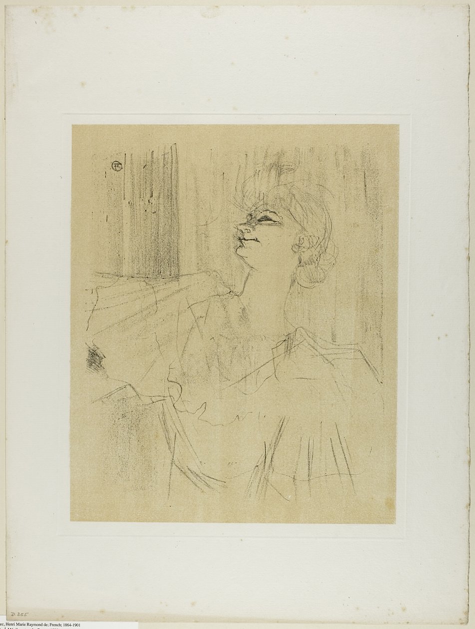 Yvette Guilbert—A Menilmontant de Bruant, fra Yvette Guilbert af Henri de Toulouse Lautrec