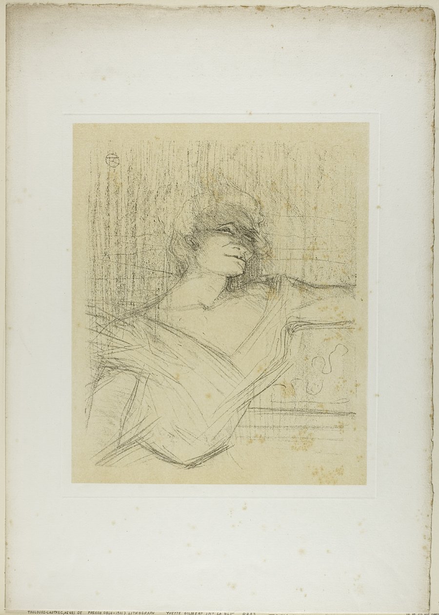 Yvette Guilbert—In the Glue, fra Yvette Guilbert af Henri de Toulouse Lautrec