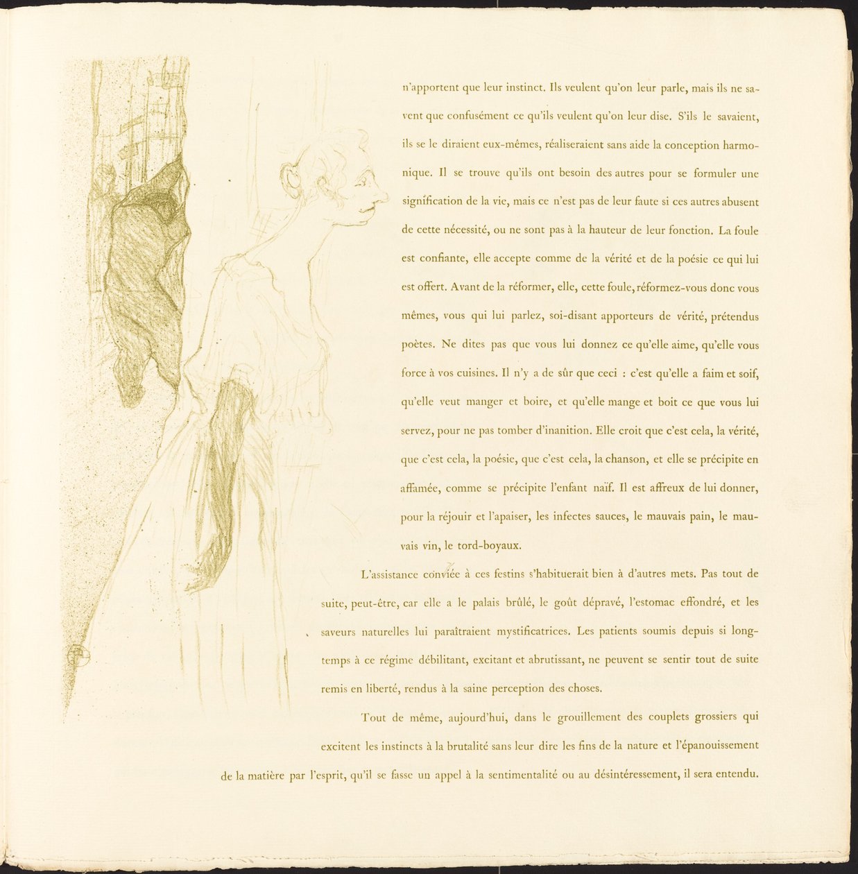 Yvette Guilbert af Henri de Toulouse Lautrec
