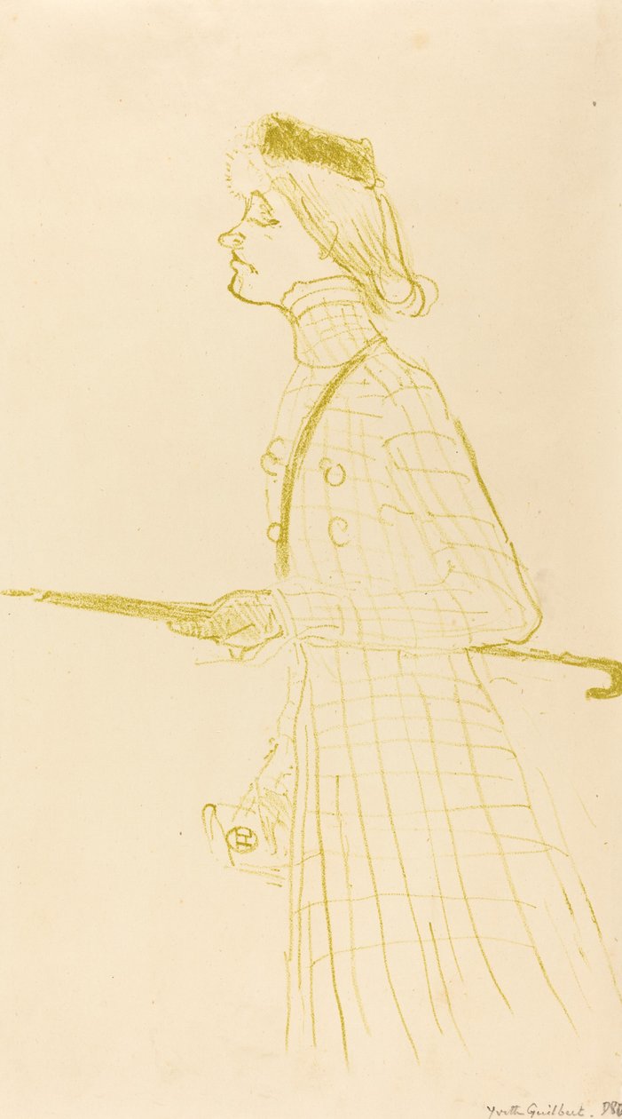 Yvette Guilbert af Henri de Toulouse Lautrec
