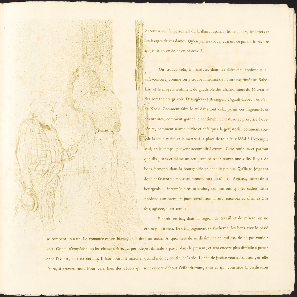 Yvette Guilbert af Henri de Toulouse Lautrec