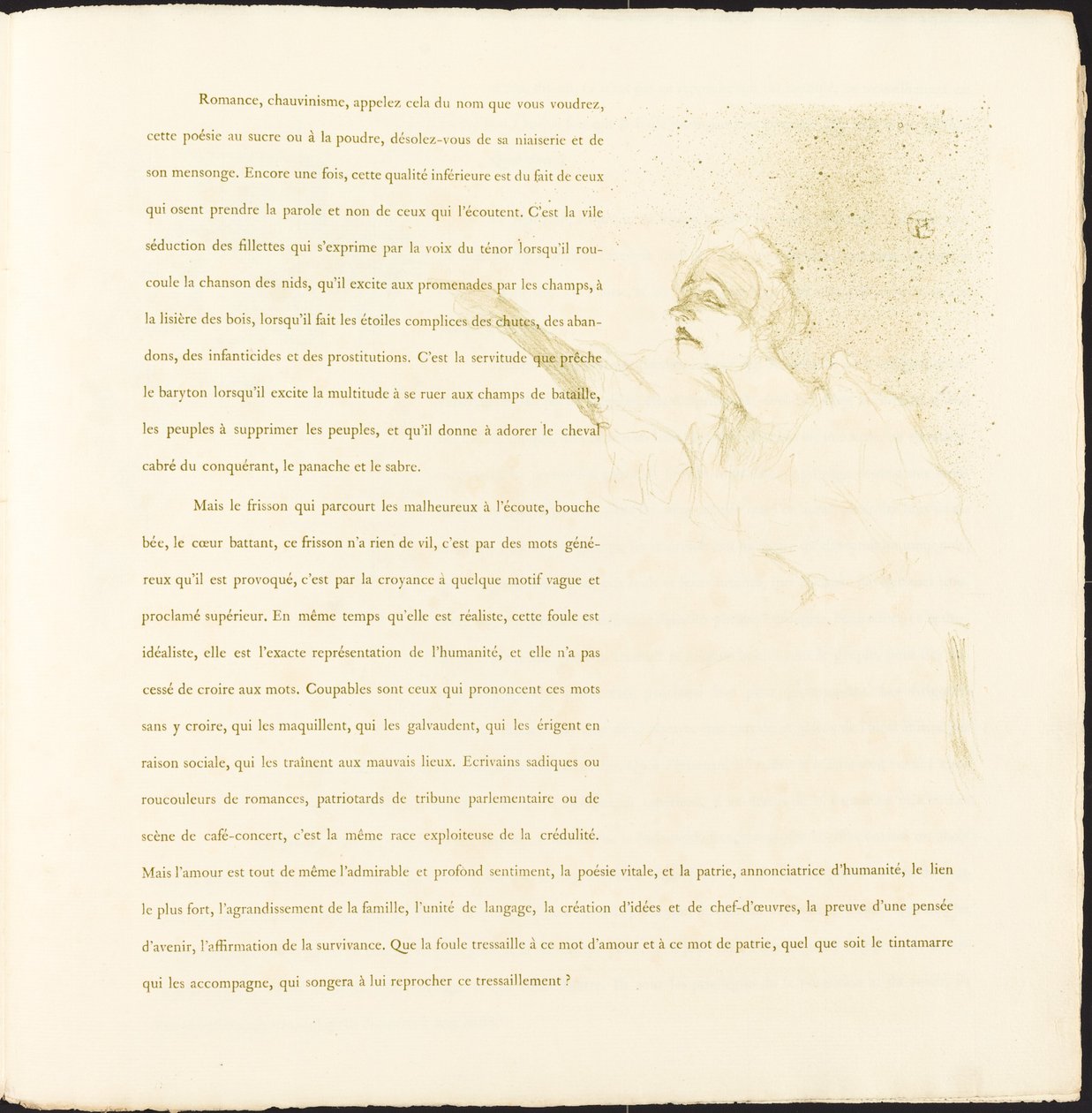 Yvette Guilbert af Henri de Toulouse Lautrec