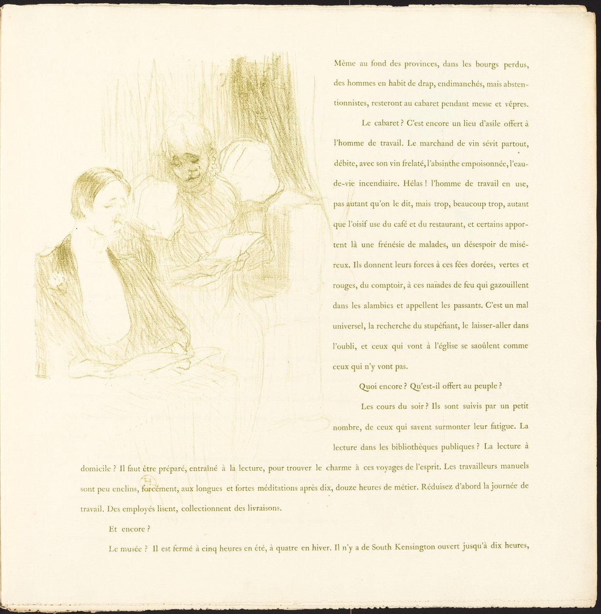Yvette Guilbert af Henri de Toulouse Lautrec