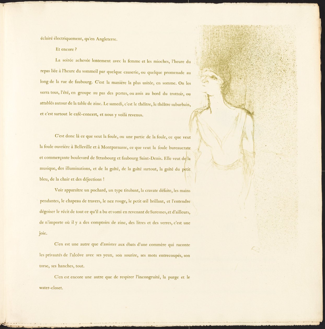 Yvette Guilbert af Henri de Toulouse Lautrec