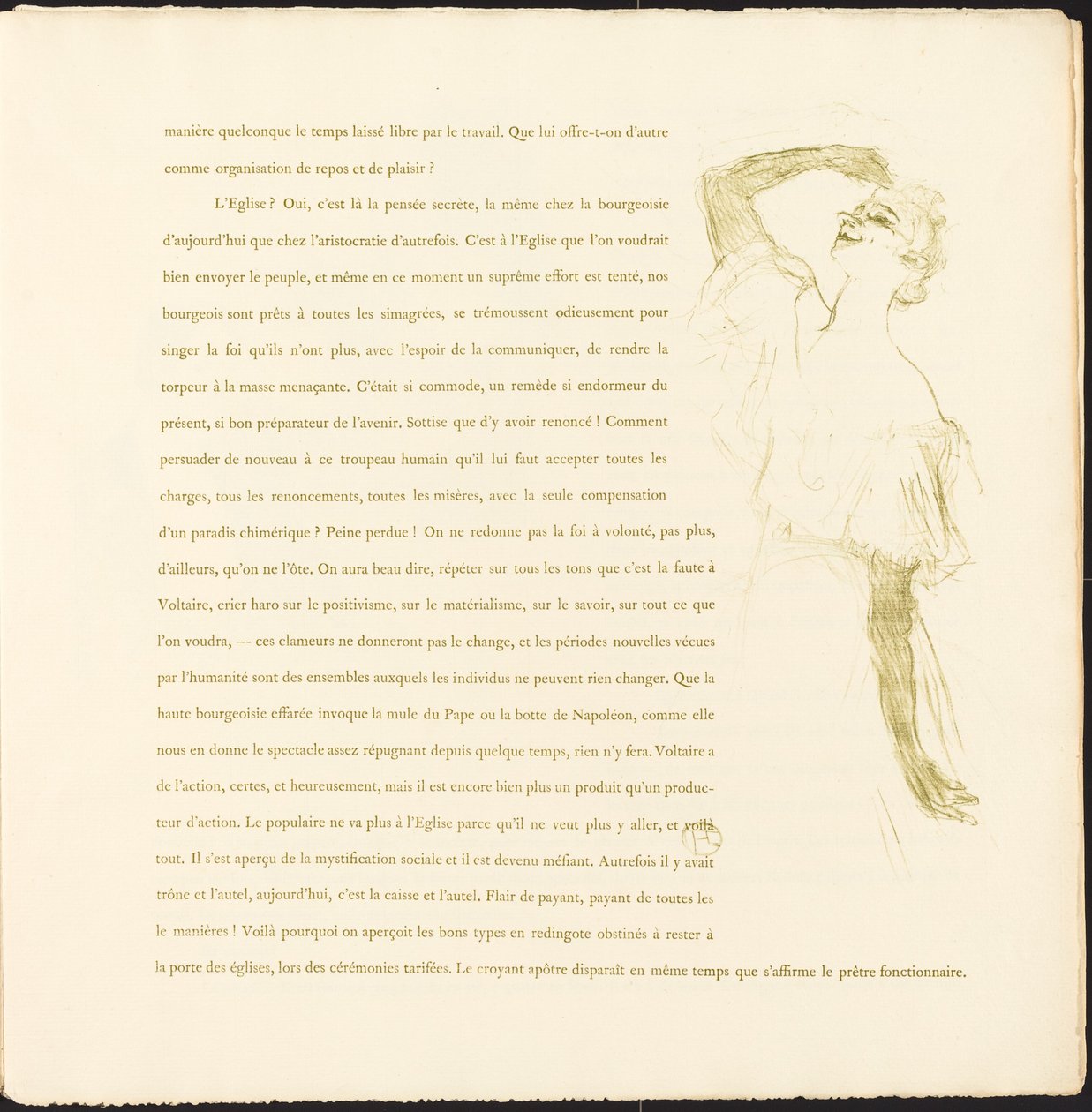 Yvette Guilbert af Henri de Toulouse Lautrec
