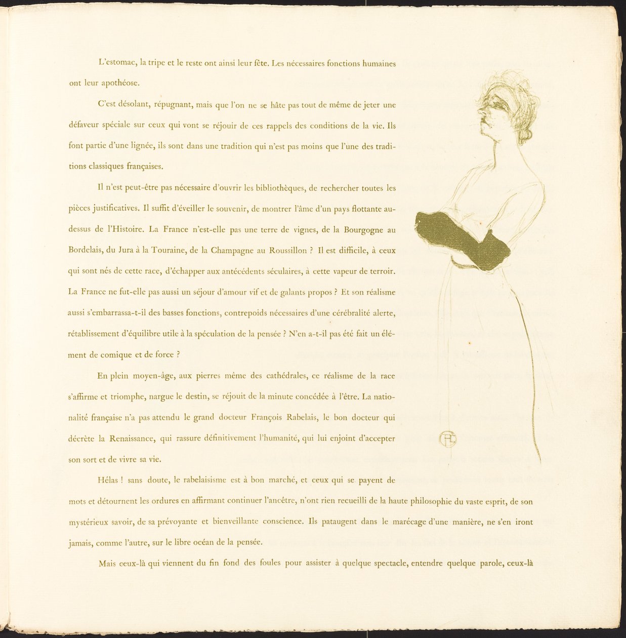 Yvette Guilbert af Henri de Toulouse Lautrec