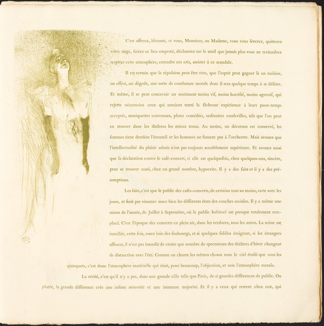 Yvette Guilbert af Henri de Toulouse Lautrec