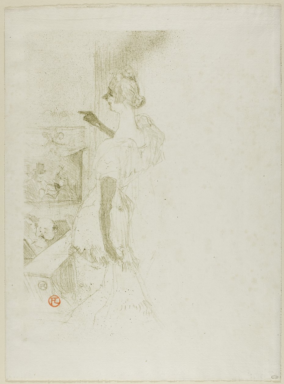 Yvette Guilbert af Henri de Toulouse Lautrec