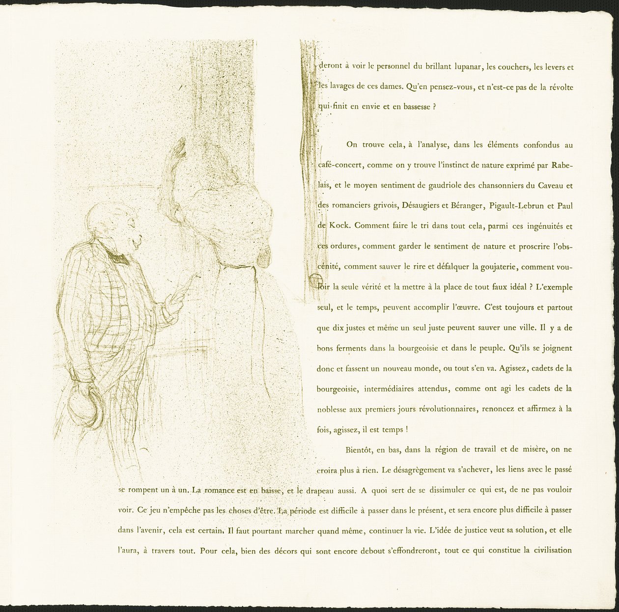 Yvette Guilbert af Henri de Toulouse Lautrec