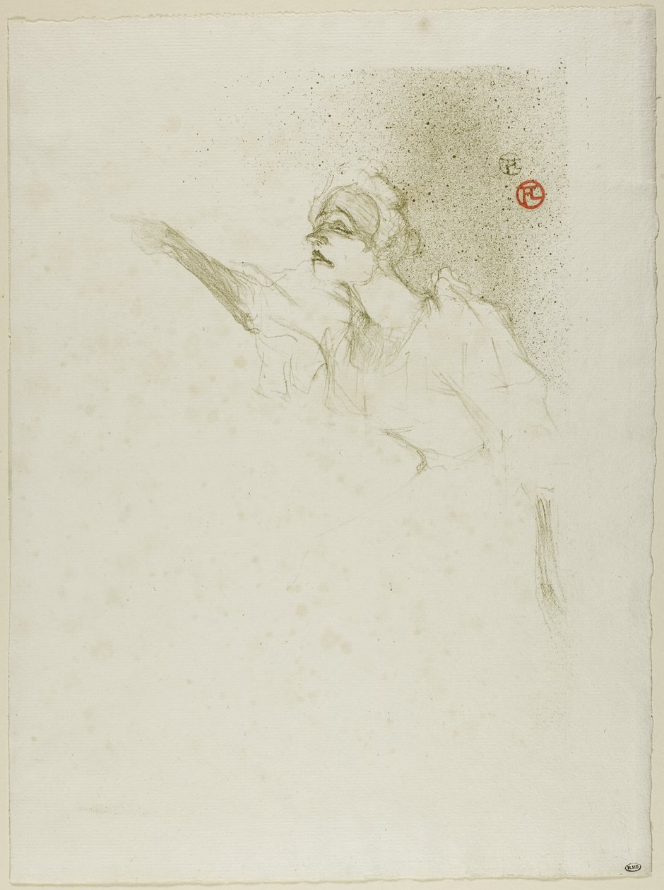 Yvette Guilbert af Henri de Toulouse Lautrec
