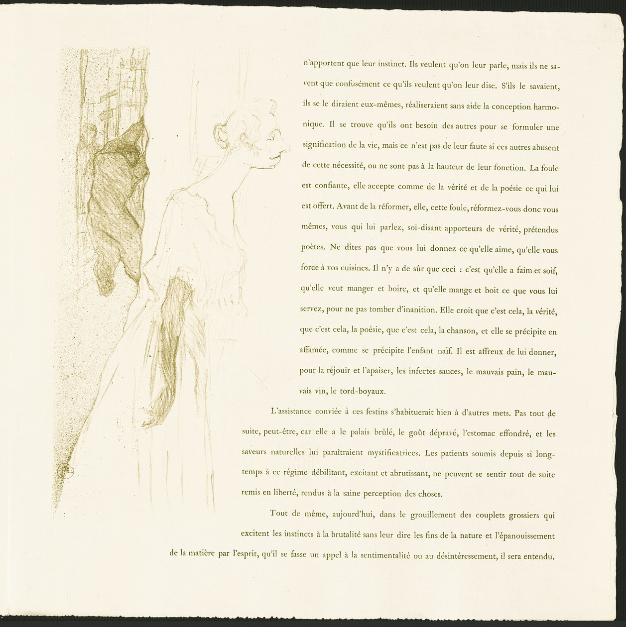 Yvette Guilbert af Henri de Toulouse Lautrec