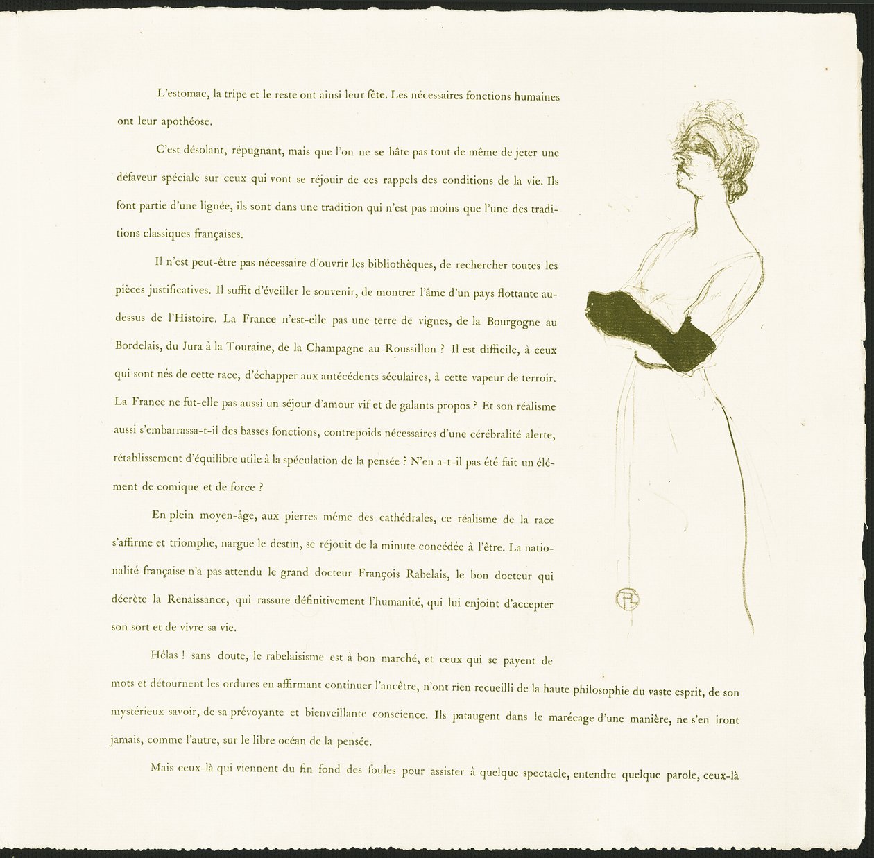 Yvette Guilbert af Henri de Toulouse Lautrec