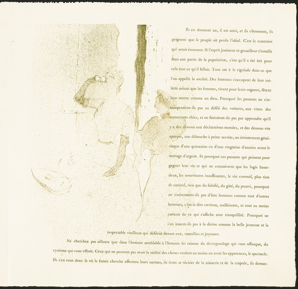 Yvette Guilbert af Henri de Toulouse Lautrec