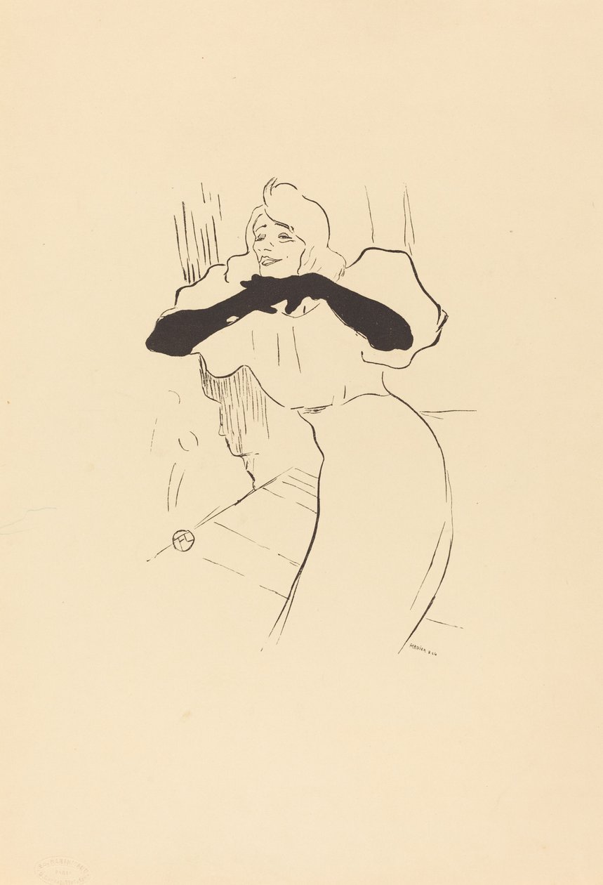 Yvette Guilbert: Linger, Longer, Loo. af Henri de Toulouse Lautrec