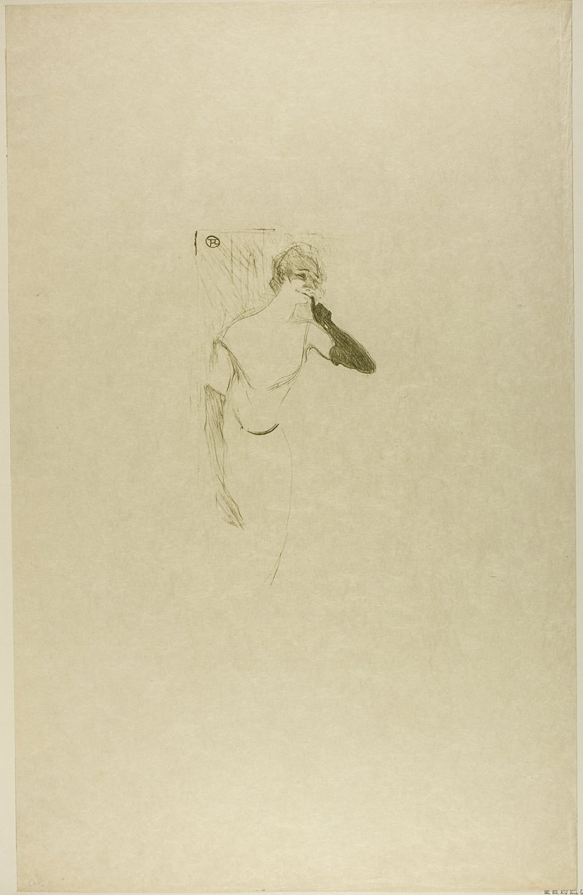 Yvette Guilbert, i Colombine ved Pierrot af Henri de Toulouse Lautrec