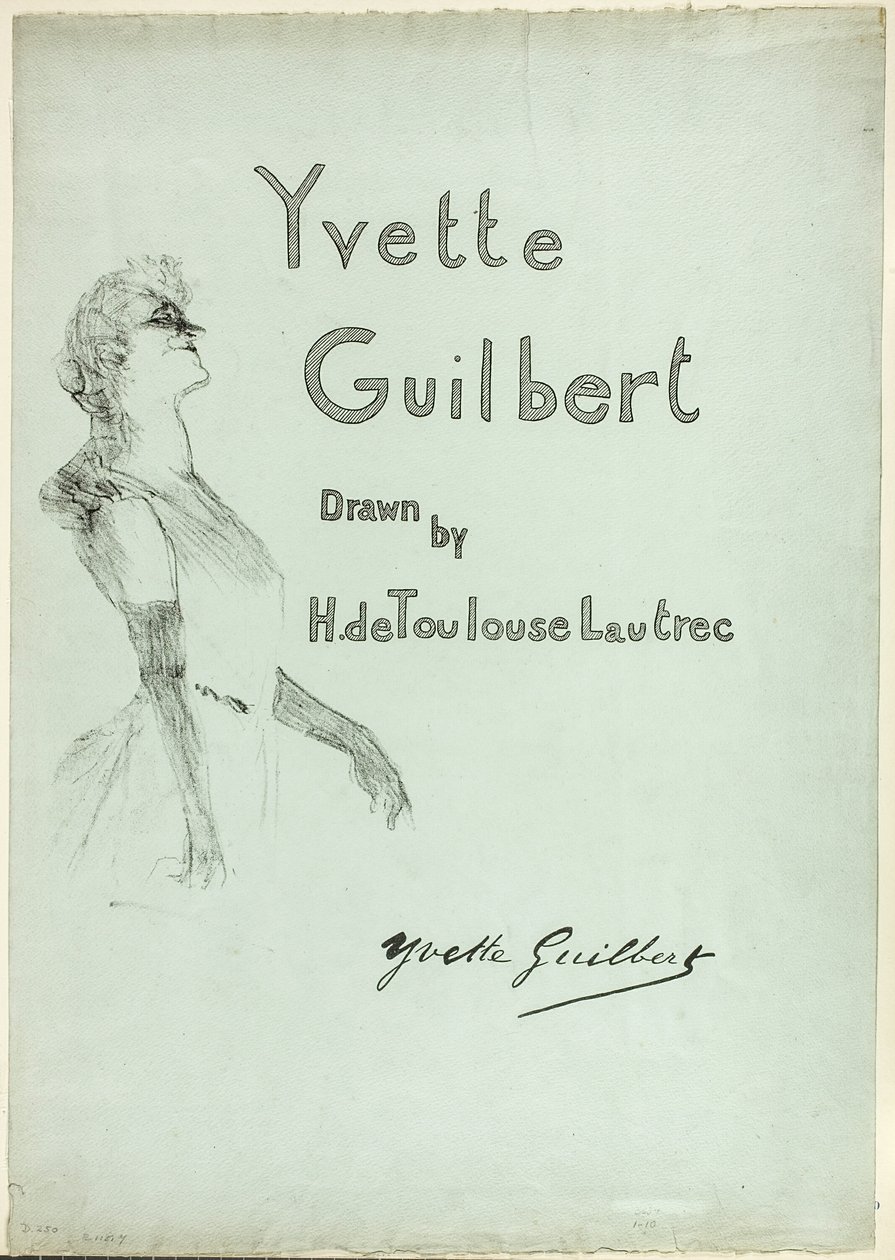 Yvette Guilbert på scenen, fra Yvette Guilbert af Henri de Toulouse Lautrec