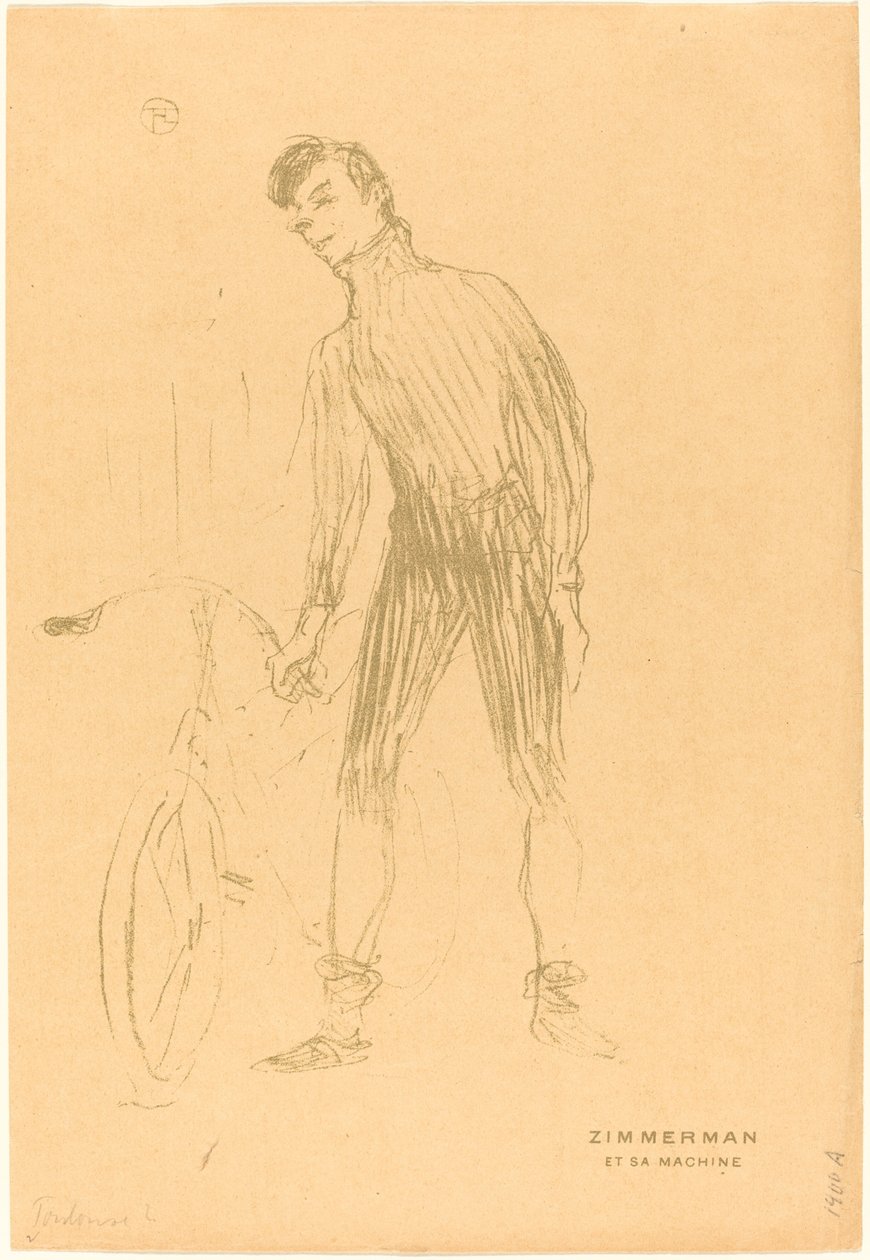 Zimmerman og en maskine (Zimmerman og hans maskine) af Henri de Toulouse Lautrec