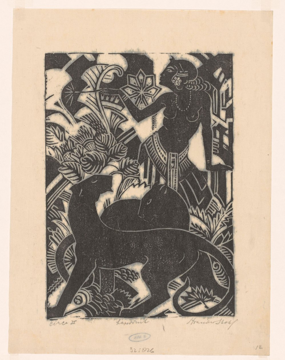 Circe II (original titel på objekt) af Henri van der Stok (signed by artist)