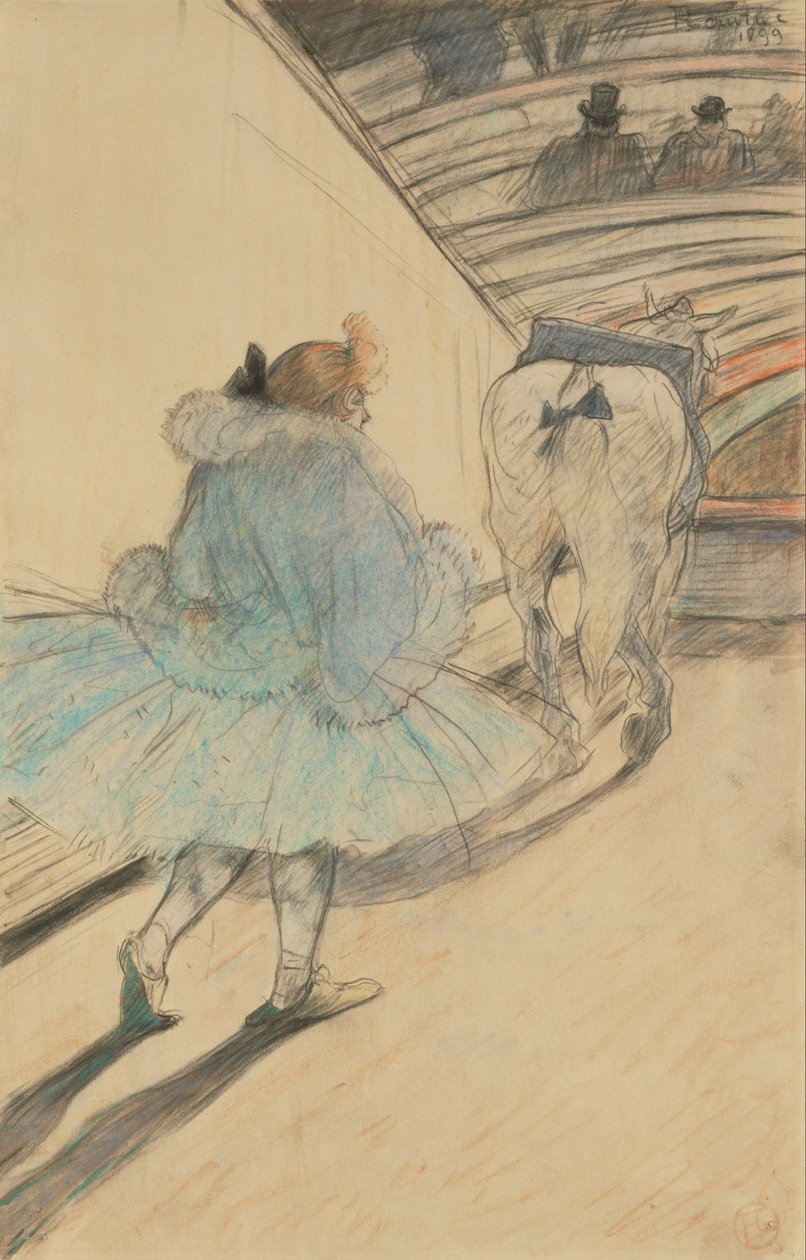 Ved Cirkus- Indtastning i ringen af Henri de Toulouse Lautrec