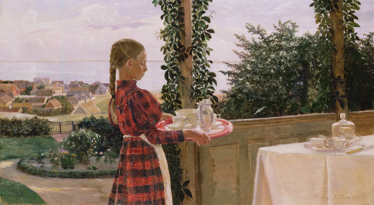 Teatime on the Verandah, 1899 af Henriette Elisabeth Koster Panduro