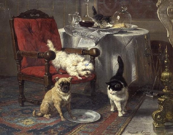 En smule ost (olie på lærred) af Henriëtte Ronner Knip