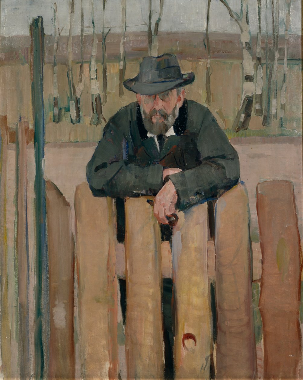 Portræt af Hans Jaeger (olie på lærred) af Henrik Lund