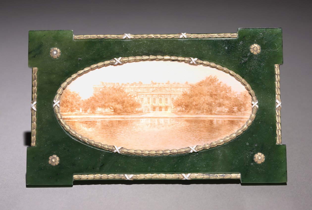Indrammet miniature af Hampton Court, firma af Peter Carl Fabergé (1846-1920) af Henrik Wigstrom