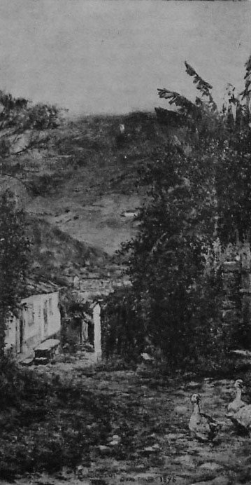 Landskab af Ouro Preto Português: Landskab af Ouro Preto af Henrique Bernardelli