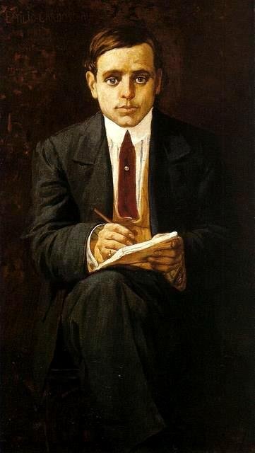  Retrato do caricaturista Emilio Cardoso Ayresn af Henrique Bernardelli
