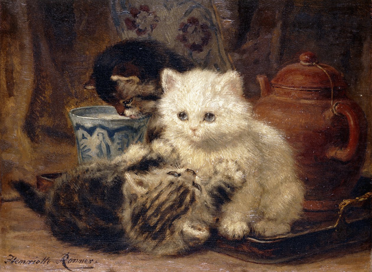 Eftermiddagste, af Henriëtte Ronner Knip