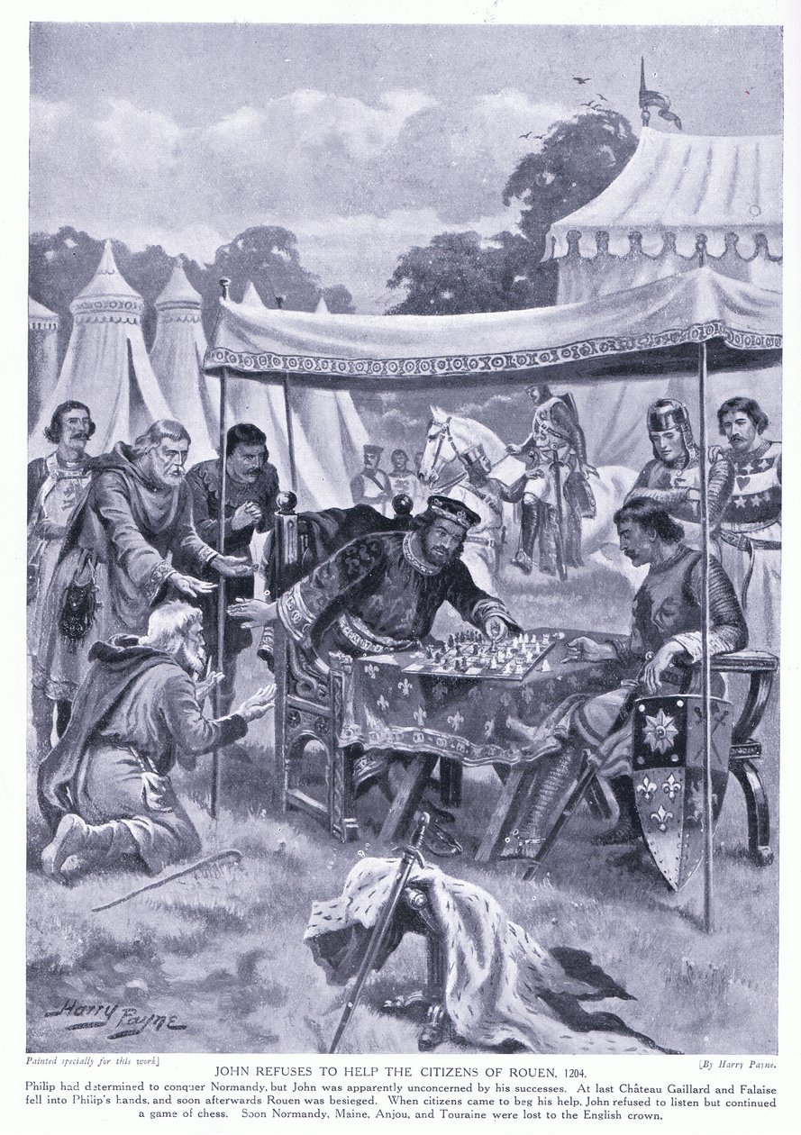 John nægter at hjælpe borgerne i Rouen AD1204, 1920
