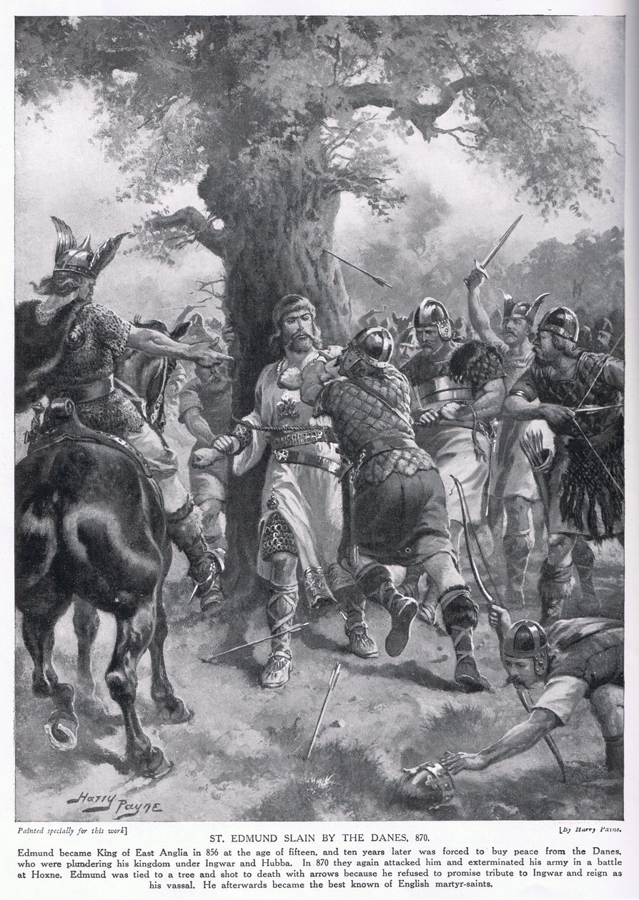 St Edmund dræbt af danskerne AD870, 1920