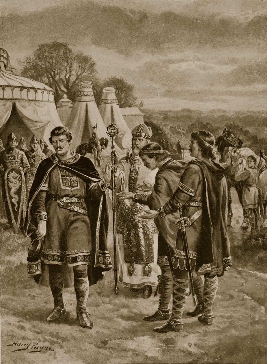 William tilbød kronen i Berkhampstead, 1066, illustration fra 
