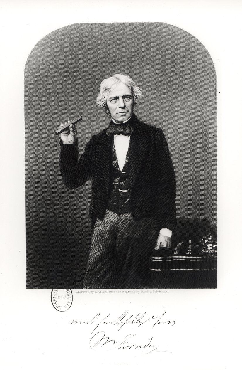 Portræt af Michael Faraday (1791-1867) af Henry Adlard