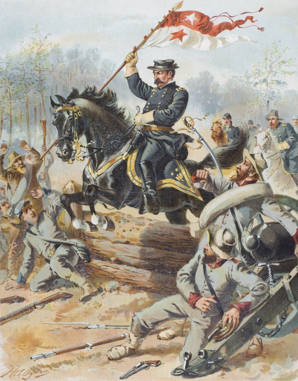 General Sheriden ved slaget ved Five Forks, Virginia, 1. april, 1865 af Henry Alexander Ogden