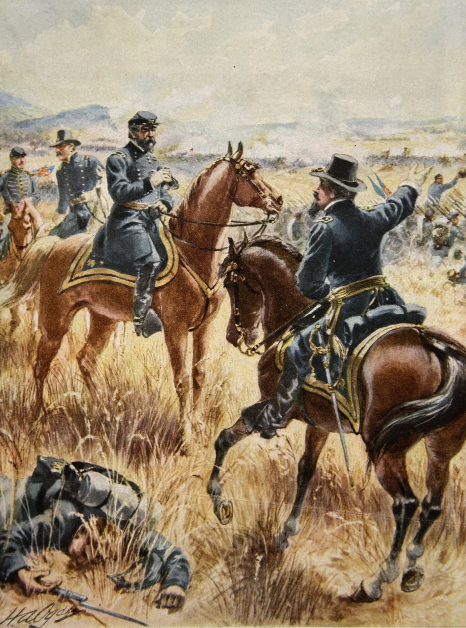 Generalmajor George Meade i slaget ved Gettysburg den 2. juli 1863 af Henry Alexander Ogden