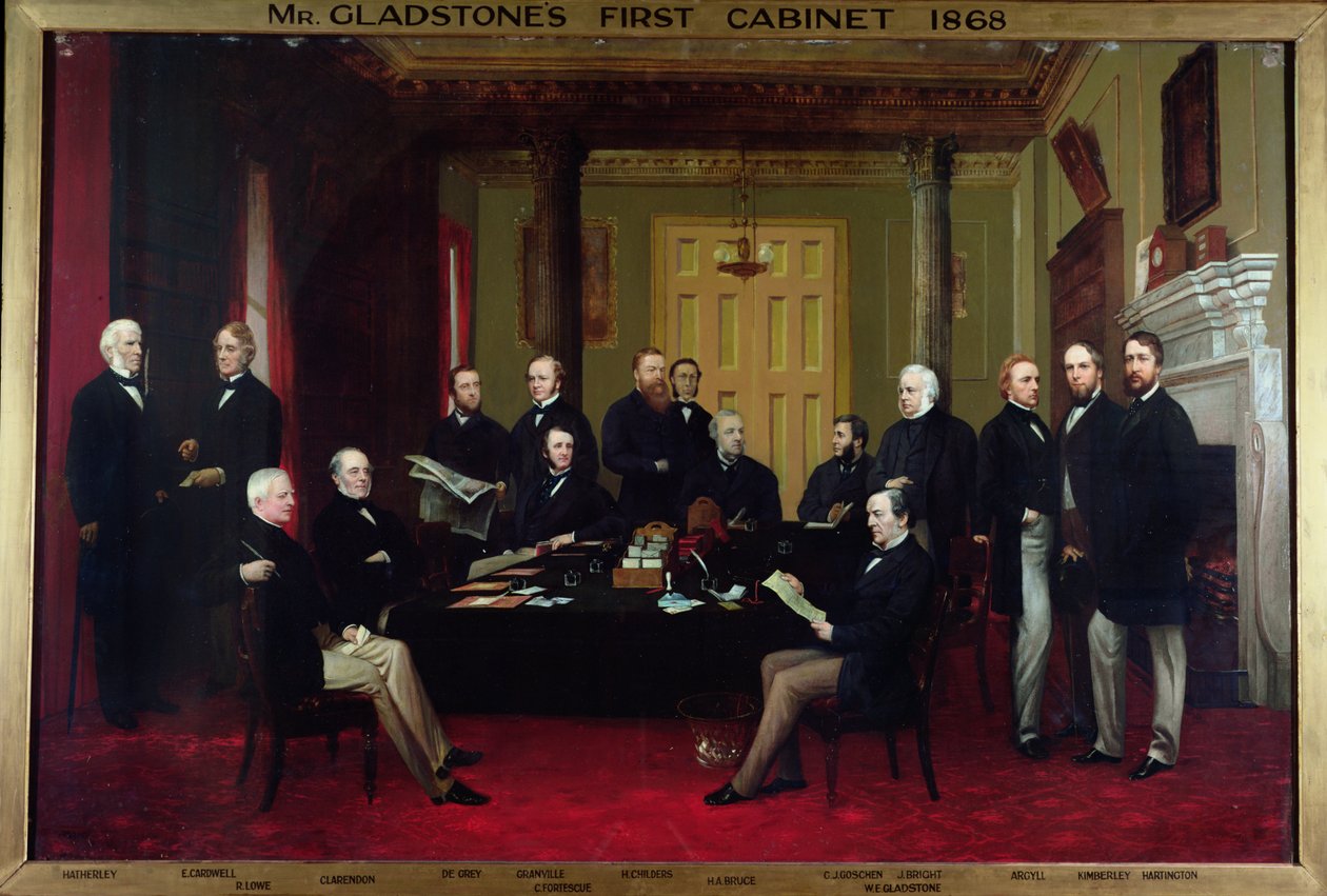 Gladstones første kabinet, 1868 af Henry Barraud