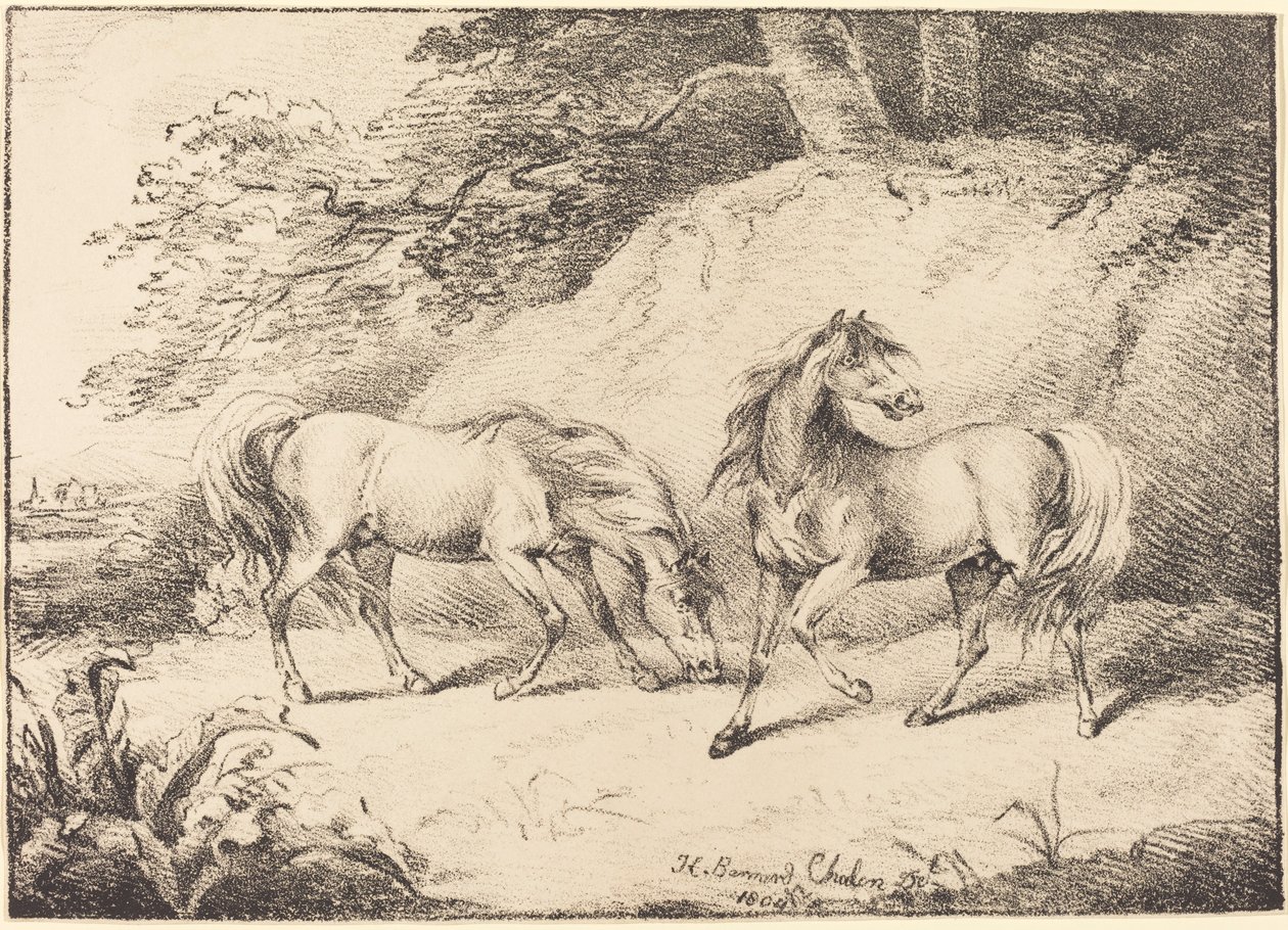 Vilde heste af Henry Bernard Chalon