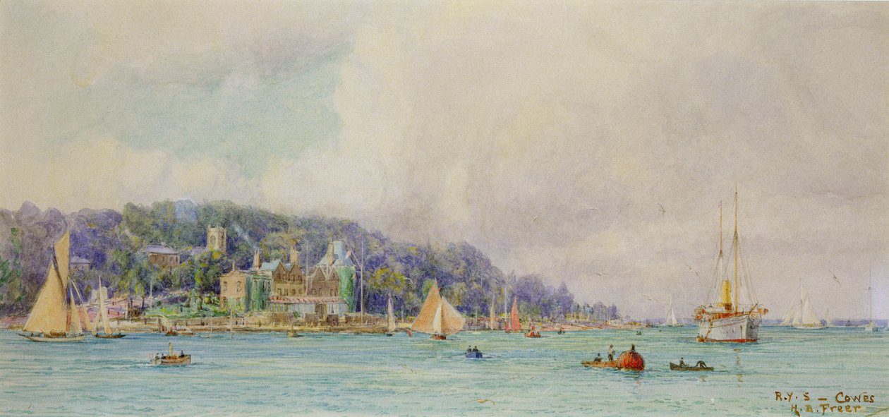 Den Kongelige Yacht Squadron, Cowes af Henry Branston Freer