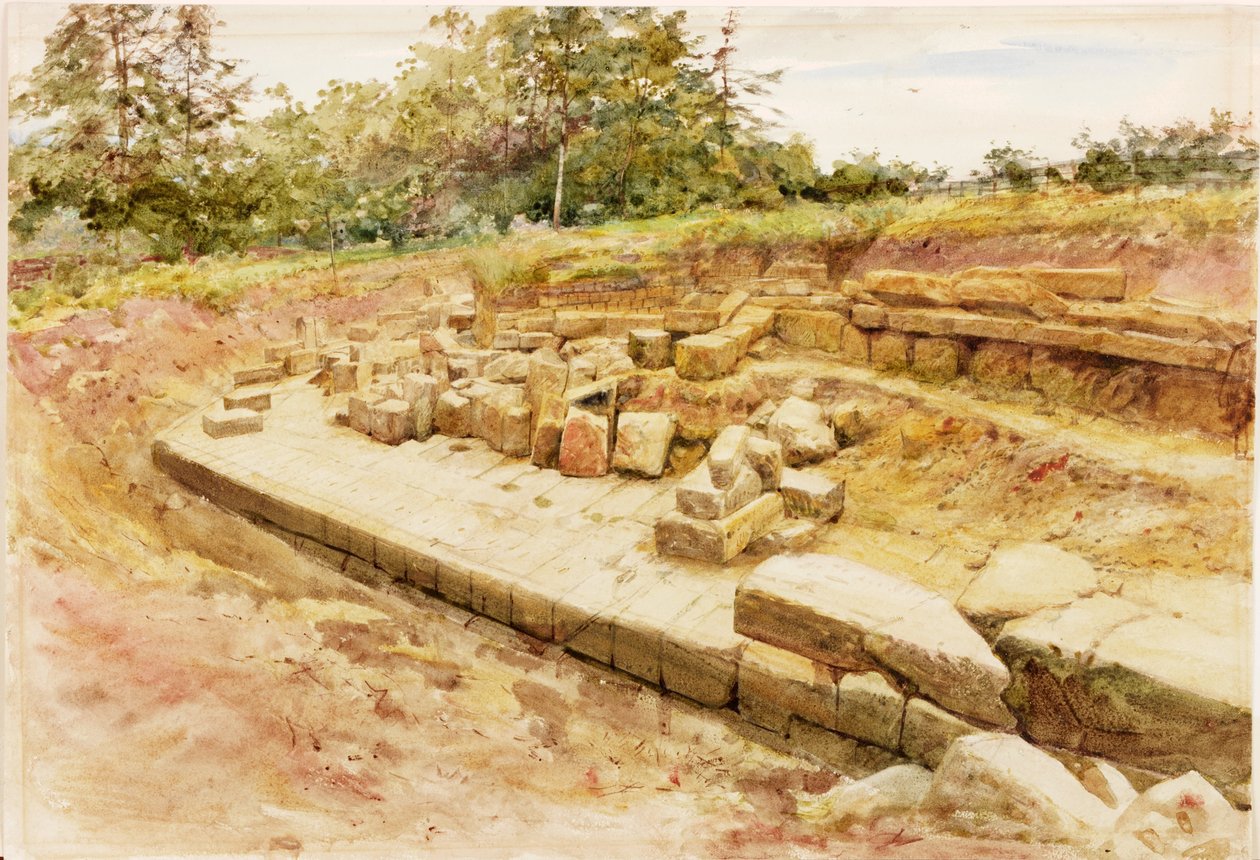 Cilurnum (gouache, blyant og wc på papir) af Henry Burdon Richardson