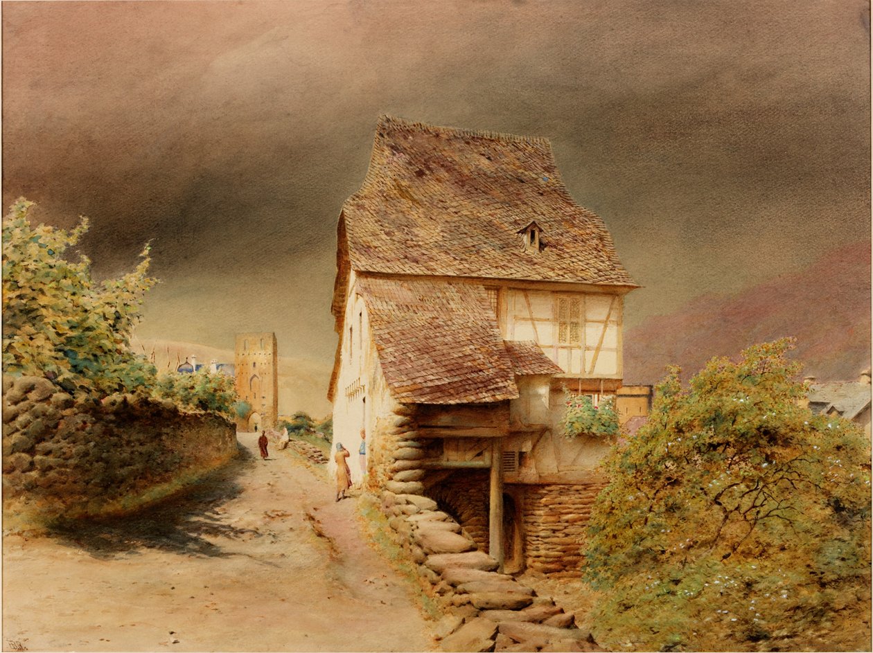 Coming Storm (kropsfarve og akvarel på papir) af Henry Burdon Richardson