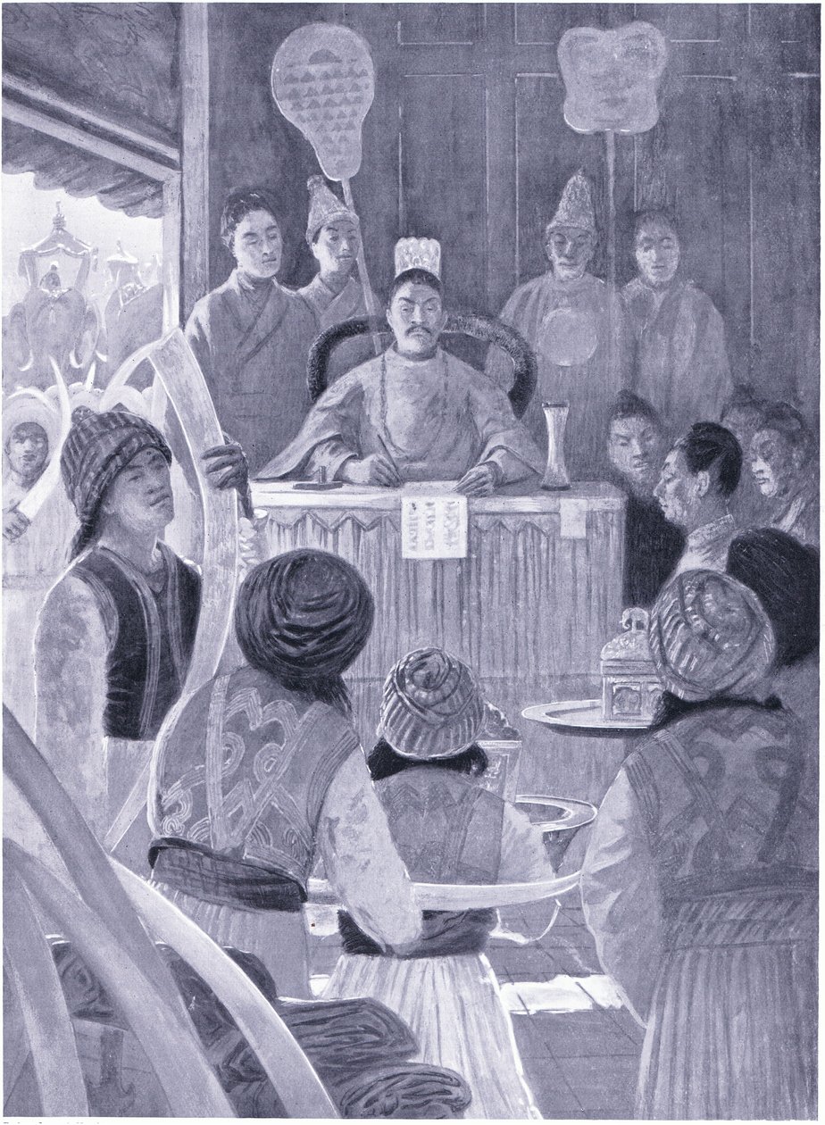 Siamesere hylder Kinas kejser af Henry Charles Seppings Wright