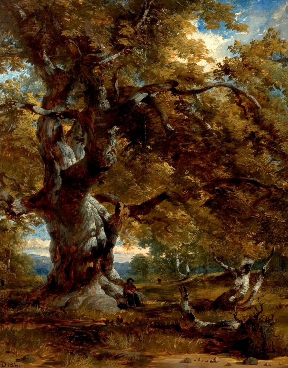 Den store eg, 1844 af Henry Dawson