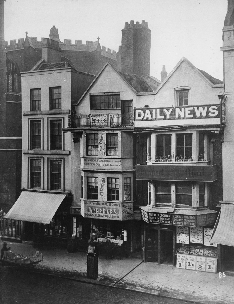 Gamle huse, Fleet Street, ca. 1884 af Henry Dixon
