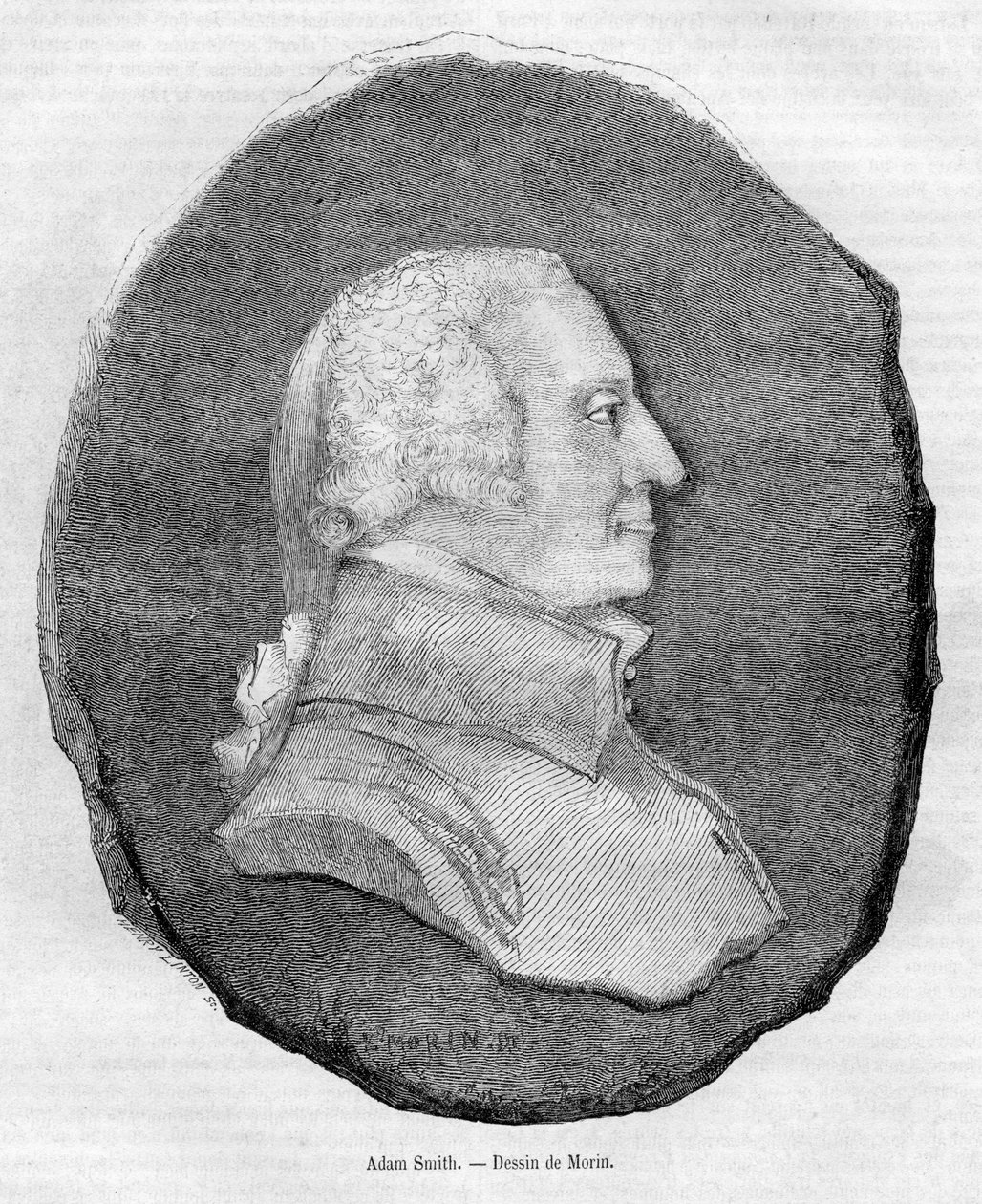 graveret portræt af Henry Duff Linton d’après Edmond Morin