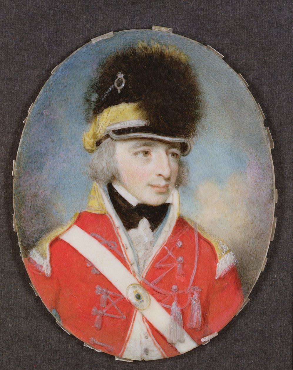 Miniature af en ukendt officer, ca. 1797 af Henry Edridge