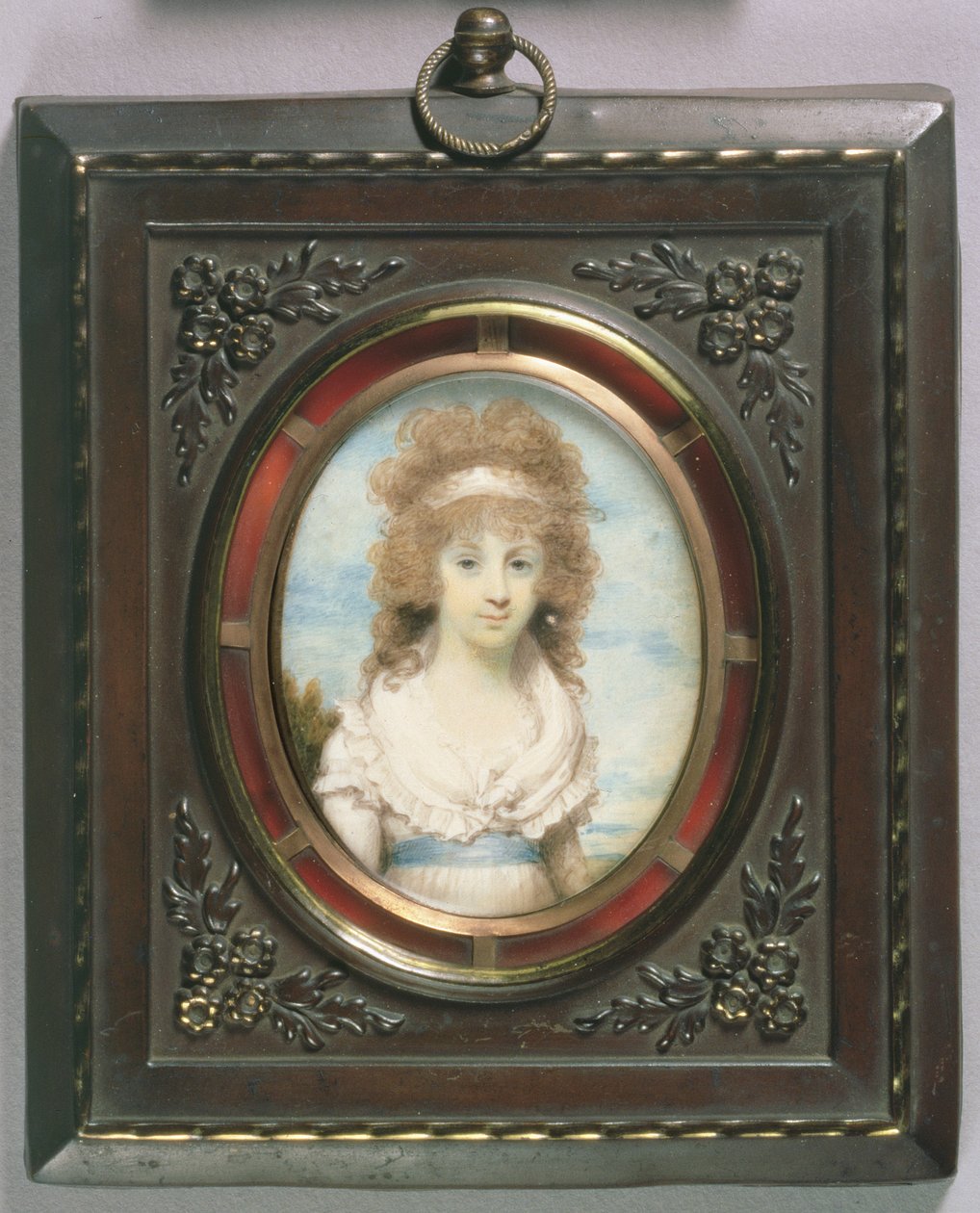 Portrætminiature af Anna Maria Blunt, ca. 1795 af Henry Edridge