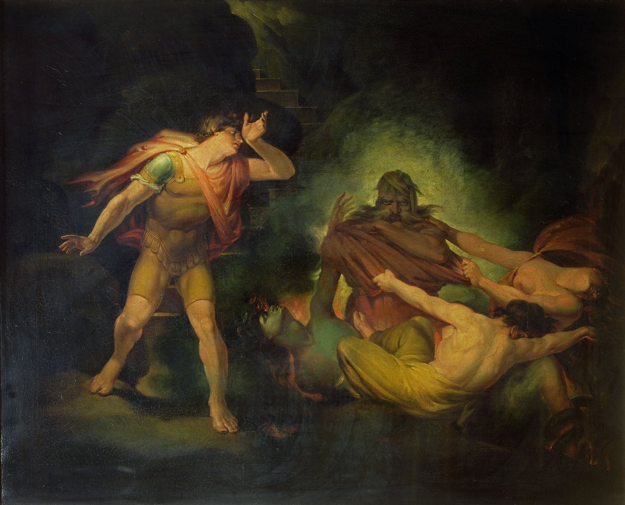 Ildkongen viser sig for grev Albert, ca. 1801-10 (olie på lærred) af Johann Heinrich Füssli