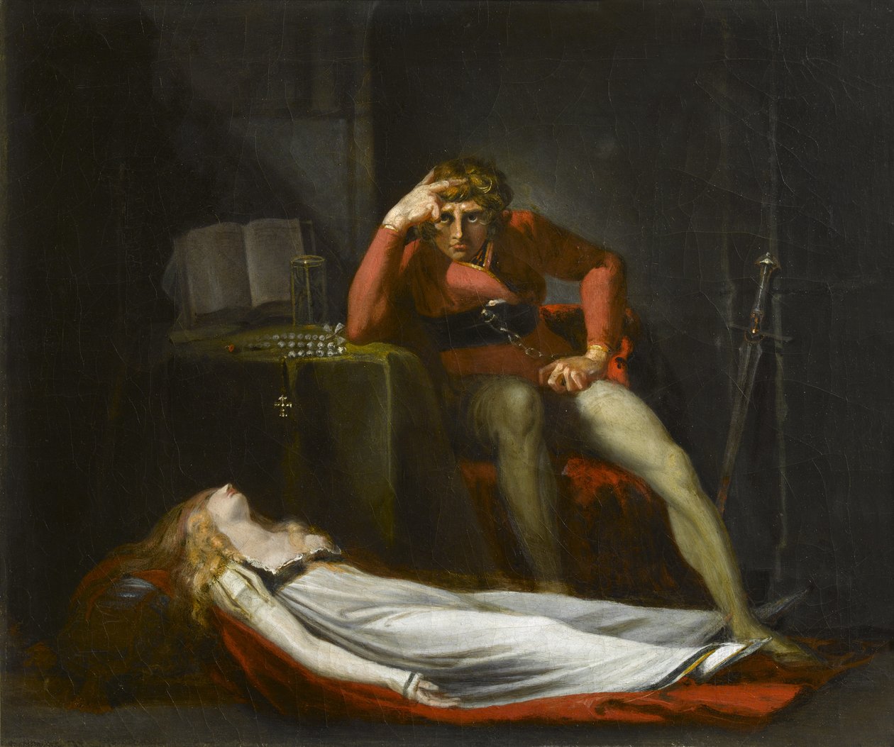 Det italienske hof, eller Ezzelier, greve af Ravenna, der tænker over Meduna, som han dræbte for utroskab under sit fravær i det hellige land, ca. 1780. af Johann Heinrich Füssli